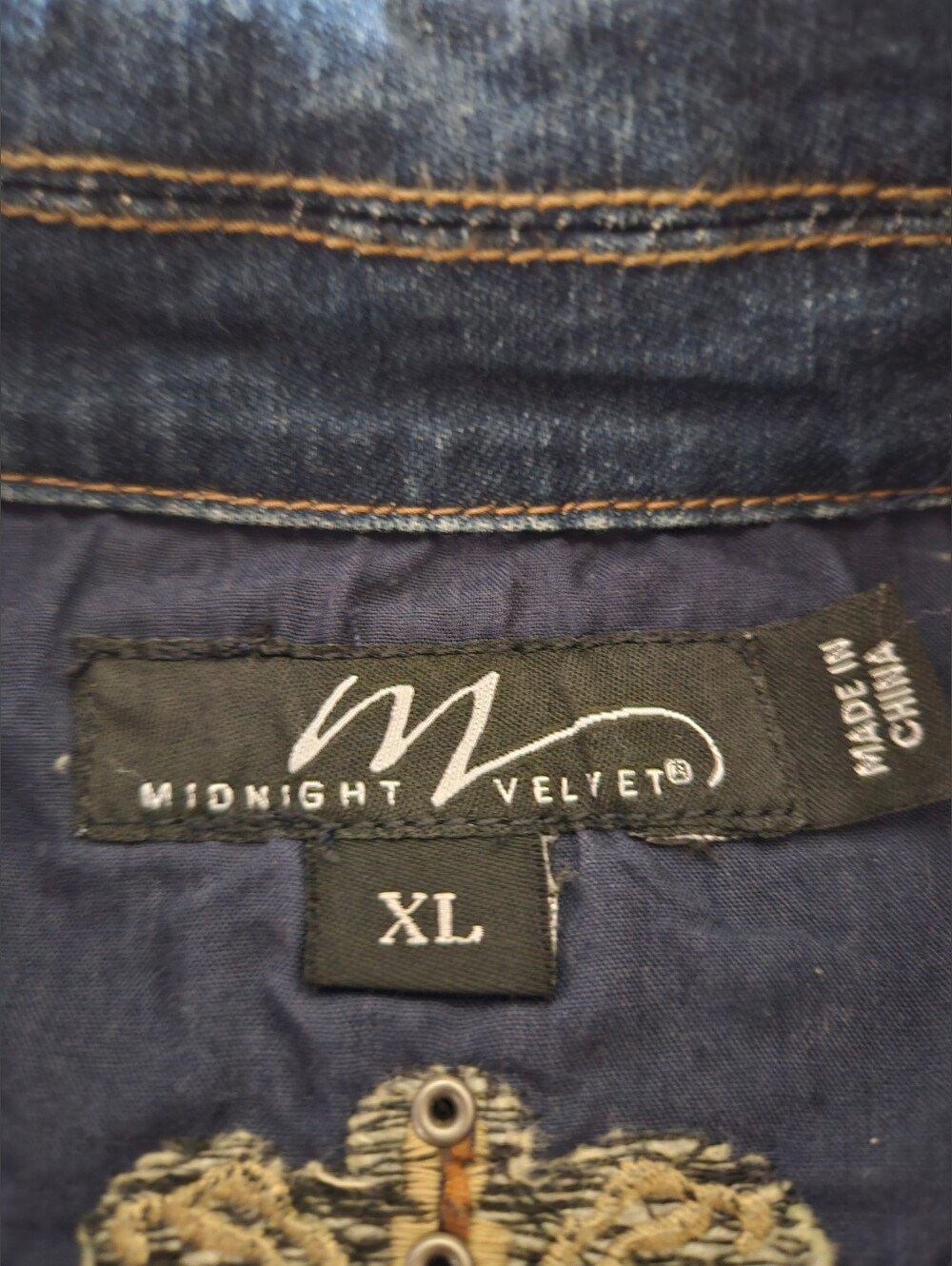 Midnight Velvet Women's Denim Trench Coat - Picture 5 of 16